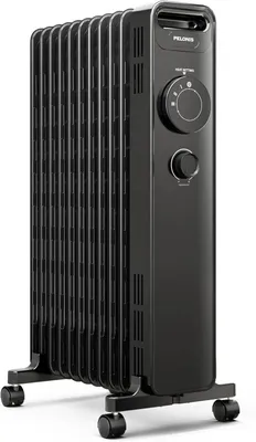 Produktbild von Ölradiator – Elektrische Heizung – Raumheizung – Geräuscharmer Betrieb – 2,3 kW – Schwarz