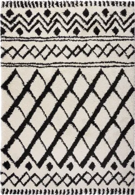 Produktbild von KADIMA DESIGN SENEGAL BERBER 200 x 290 Schwarz/Weiß Farbe Rechteckig Indoor Teppich