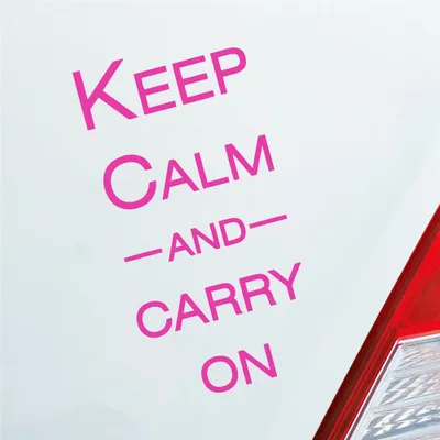 Produktbild von Auto Aufkleber Keep calm and carry on Tuning 15x7,5 cm Pink Sticker Heckscheibenaufkleber