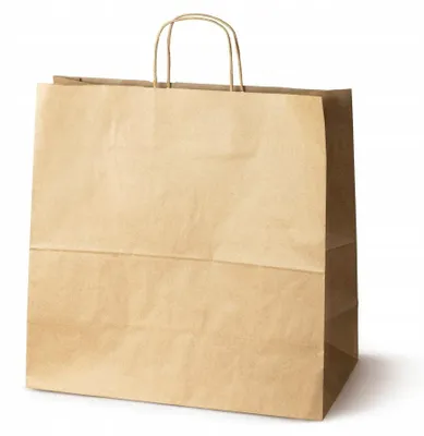 Produktbild von Allbag Papiertaschen XL Braun für Einkäufe 100 Stück