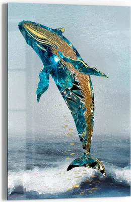 Produktbild von DEQOART Glasbild Echtglas 60x90 cm 'Türkisglanz des Walhais' Wandbild Bild modern Deko
