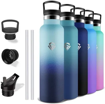 Productafbeelding van 1 Liter Thermosfles met Rietje, BPA Vrij en Lekvrij