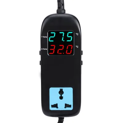 90-250V Digitálny displej regulátora teploty Elektronický termostat s napájacím káblom (zástrčka EÚ)