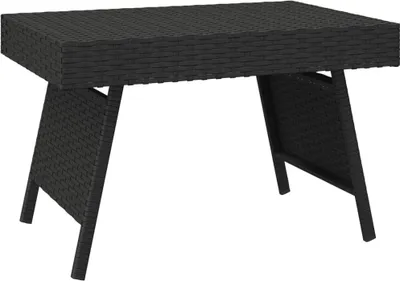 Immagine prodotto di vidaXL Tavolino pieghevole nero 60x40x38 cm in rattan sintetico