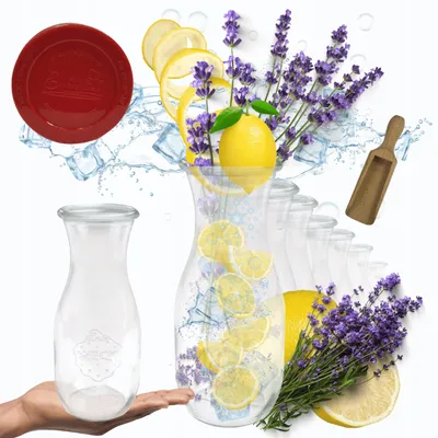 Produktbild von Weck Vorratsgläser 1062ml, 6 Stück, mit Silikondeckel