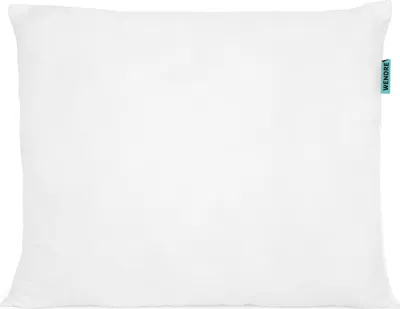 A white pillow on a white background.