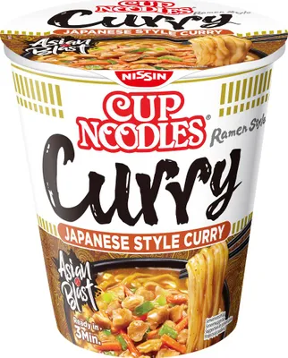 Obrázek produktu pro Nissin Cup Noodles Spiced Curry Instant-Nudeln mit Currygeschmack 67g