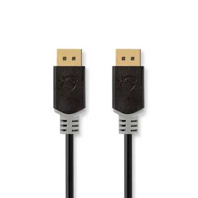 Image de Câble DisplayPort | DisplayPort mâle | DisplayPort mâle | 8K@60Hz | Plaqué or | 1,00 m | Rond | PVC | Anthracite | Boîte