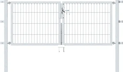 Produktbild von Alberts Doppeltor Flexo mit Zubehör, zum Einbetonieren, feuerverzinkt, Breite 200 cm, Höhe 80 cm