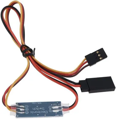 Imagen del producto de Interruptor electrónico de radio control (RC) de 5V - Ligero - 30x13x3mm - Para coches, camiones o aviones de radio control