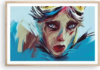 Produktbild von Gerahmtes Poster - Rahmen in heller Eiche - Stück Modern Frau - 91,5x61 cm - Wand Bild - Wanddeko - Wandbilder - Kunstposter - Wandposter - Bilderrahmen - Bilder - Kunstdruck - P2NAA91x61-4650