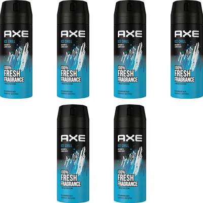 Produktbild von AXE Bodyspray Ice Chill Deo 6x 150ml Deospray Männerdeo ohne Aluminium Deodorant für Herren Männer Men