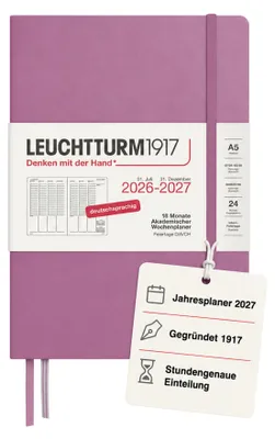 Produktbild von LEUCHTTURM1917 Wochenplaner 2027 Medium (A5) - Deutsch, Dusty Rose, 210 x 145 mm