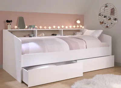 Produktbild von Stauraumbett >Sleep 4< in 23 - Weiss - 203x113x82cm (LxBxH)