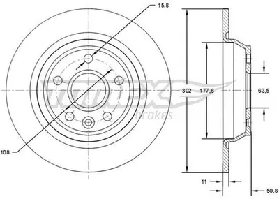 Produktbild von 2x TOMEX brakes Bremsscheibe TX 71-61 hinten für FORD MONDEO IV Turnier (BA7)
