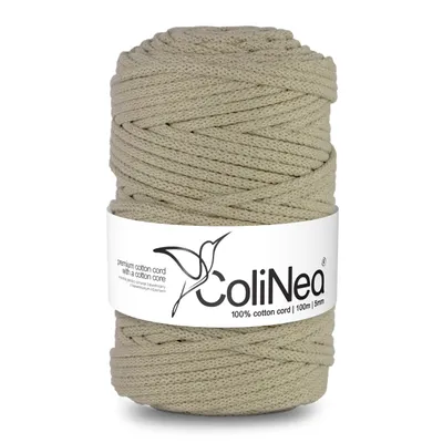 Produktbild von ColiNea, Baumwollkordel mit Baumwollkern, geflochten, 5mm, 100m, hellbeige