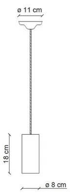 Zdjęcie produktu dla Ferroluce lampa wisząca Pi 18cm pomarańczowa okrągła