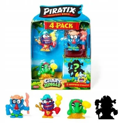 Produktbild von Magic Box Piratix Crazy Jungle Viererpack Figur Mehrfarbig Mehrfarbig One Size