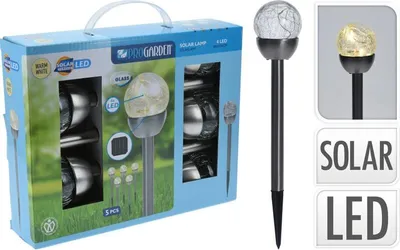 Zdjęcie produktu dla Ogrodowe oświetlenie solarne LED zestaw 5 sztuk KO-DX9300410