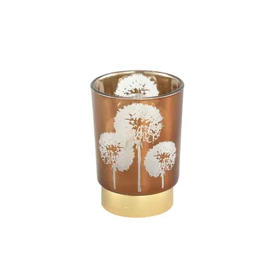 Immagine prodotto di PTMD Portacandele Verdo - 9x9x12 cm - Vetro - Rame