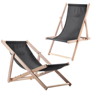 Obrázek produktu pro Plážové lehátko, odolná dřevěná konstrukce, ekologický design, modrá barva