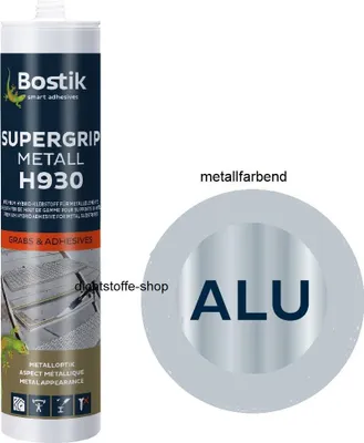 Produktbild von Bostik H930 Supergrip Metall Klebdichtstoff 305g Kartusche metallfarbend