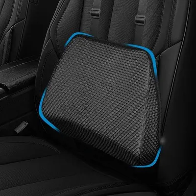 Immagine prodotto di Ibenzoa® Cuscinetto lombare ergonomico - Supporto lombare in memory foam per auto e ufficio, con cinghie regolabili, tessuto a rete traspirante e base antiscivolo