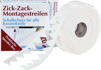 Produktbild von Ulith Zick Zack Montageprofil 3 mm x 36 mm x 4,5 m bietet flexiblen Schallschutz zur Unterbrechung von Schallbrücken zwischen Wandfliese und hängenden Keramikobjekten