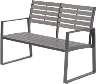 Produktbild von Garden Impressions Detroit Alu Parkbank L122 - carbon black/Polyw.carbon grey
