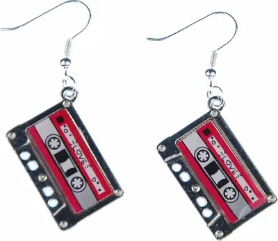 Produktbild von Kassette Ohrringe Kassetten Miniblings DJ Musik Musiker Tape Mixtape silber rosa