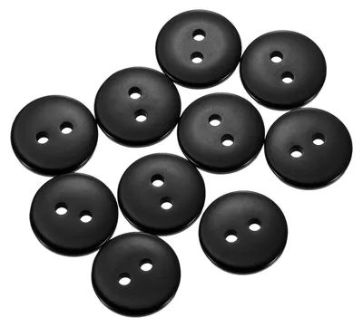 Produktbild von 10 Stück 15 mm Harzknöpfe zum Aufnähen, runde Nähknöpfe mit 2 Löchern