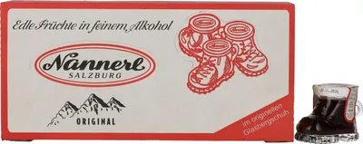 Image de Nannerl Alpenfrüchtchen BERGSCHUH Himbeeren avec Himbeerlikör 18% Vol. 12x0,02l