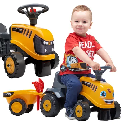 Immagine prodotto di Trattore Falk JCB arancione con rimorchio, per bambini da 1 a 3 anni