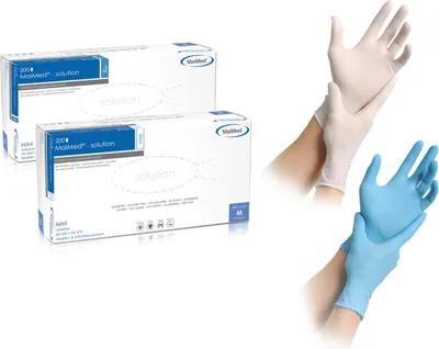 Produktbild von MaiMed-solution PF, white, Gr. L, unsteril, pf Latexfreier Nitril-Handschuh, weiß, 200St./Box | Box (200 Stück)