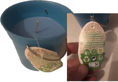 Produktbild von Zitronenöl Zitronella Duftkerze ca. 15 Stunden Durchmesser 10 cm