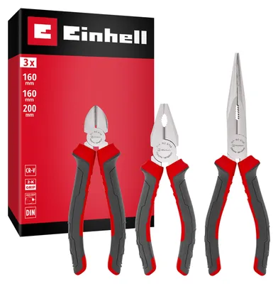 Obrázek produktu pro Sada kleští EINHELL, 370530, 160/200 mm, 3dílná