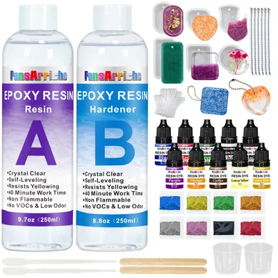 Epoxidharz-Set 500 ml, selbstnivellierend, für Schmuck & Kunst