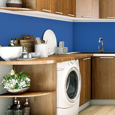 Produktbild von Dekorative Vinyl-Klebefolie auf Meterware – Waschbarer, wasserfester Aufkleber für Wände, Küchen und Möbel – 60 cm x 50 m – Marineblau