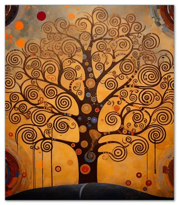 Produktbild von Wallario Herdabdeckplatte aus Glas, Größe 52 x 60 cm 1-teilig, Motiv Baum des Lebens