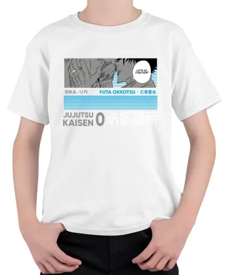 Produktbild von Jujutsu Kaisen Yuta Okkotsu Rika Anime Manga Geschenk Vintage Kinder T-Shirt, Weiß, 152