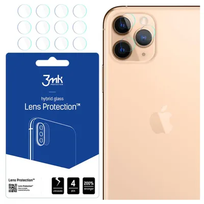 Produktbild von 3mk Hybridglas Lens Protection für Apple iPhone 11 ProKamera Objektiv Kameralinse  0,16mm 6H (4 Stück)