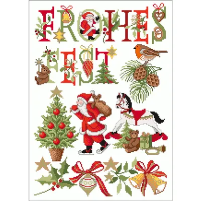 Image de Lindner's Kreuzstiche Modèle de comptage "Joyeux Noël", 014