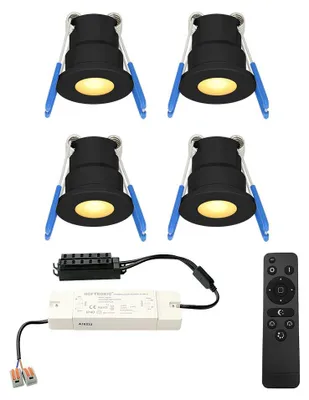 Produktbild von hoftronic LED Mini Einbaustrahler 12V 3W 200lm 2700K IP65 Schwarz
