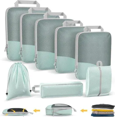Produktbild von Famanu Kofferorganizerset 6 Stück Kompressionssäcke - Packtaschen für Koffer