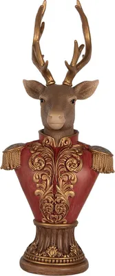 Produktbild von Clayre & Eef Dekorationsfigur Hirsch 16x14x36 cm Braun Kunststoff
