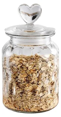 Productafbeelding van Set van 2 Transparante Glazen Opbergflessen, 950 ml