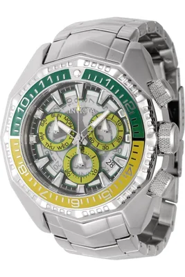 Obrázek produktu pro Invicta Akula 44295 Pánské Hodinky - Quartz Hnutí - Nerezová Ocel se Stříbrným Ciferníkem - 55 mm