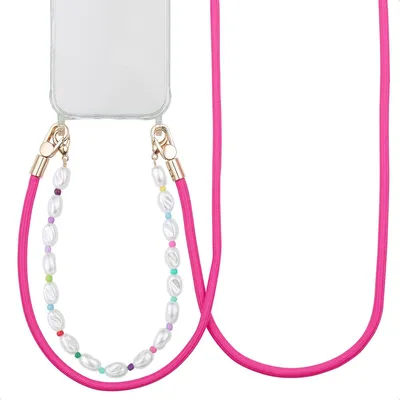 Productafbeelding van imoshion Gekleurde Telefoonkoorden set met Parels - Roze