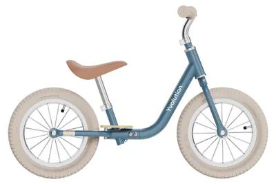 Image de Yvolution, draisienne bleue - Draisienne d'équilibre classique avec pneus à air