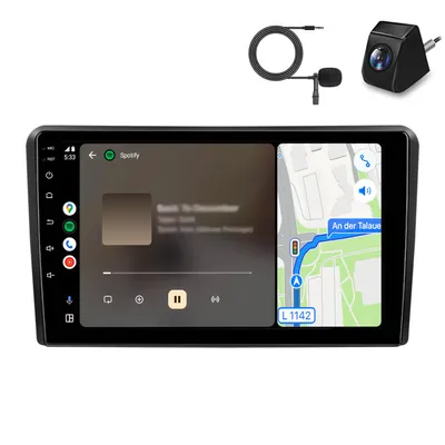 Produktbild von Autoradio mit Kamera Mic Für Audi A3 S3 RS3 8P 8V 2003-2013 kabellos Carplay Android Auto Android GPS Navi WIFI BT DAB+RDS SWC 9 Zoll 2+64GB